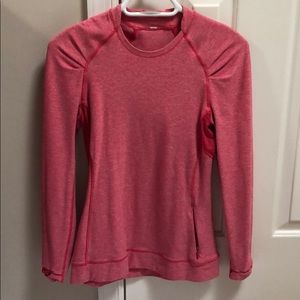 Lululemon long sleeve red/pink workout top.